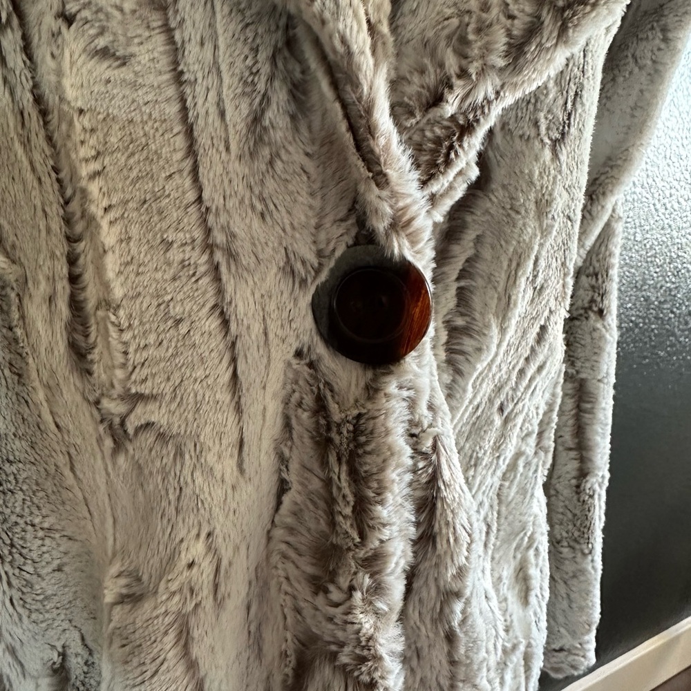 Vine Street Faux Rabbit Fur Coat Made in USA NWT L Plush Jacket - Picture 3 of 11